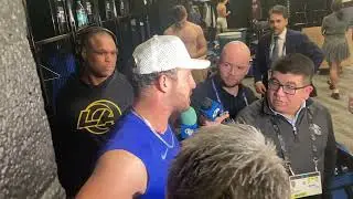 Los Angeles Rams MLB Nate Landman Speaks After Playoff Win Over Panthers