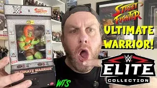 WWE x STREET FIGHTER Elite ULTIMATE WARRIOR Action Figure UNBOXING!