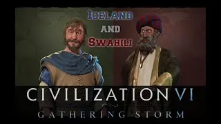 Civilization 6 (Domination) - Iceland & Swahili (Hot Seat 2 Players) - #7 Total War