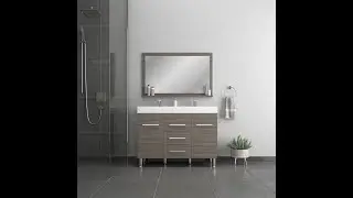 Alya Bath - Ripley 48 Inch Double Bathroom Vanity in Gray