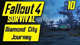 Fallout 4 Survival Playthrough - Diamond City Journey - Fallout 4 Survival Mode Gameplay #10