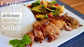 CHINESE CRISPY DUCK with homemade Sauce (KNUSPRIGE ENTE mit selbstgemachte Soße) Vịt Chiên Giòn