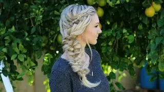 Topsy Tail Side Braid continuing w/ 4 Strand Waterfall Braid