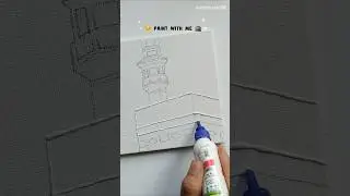 Easy Kaaba painting 🕋 acrylic canvas🥹 #shorts #ytshorts #kaaba #islamic #viralshorts