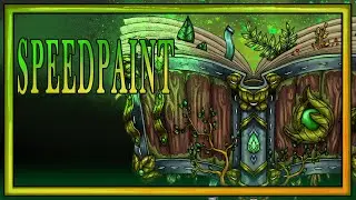 SPEEDPAINT Process Video - Magic Grimoire Streamer Asset