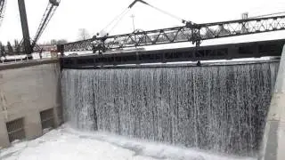 Watch St. Mary's River rush into Sault Ste. Marie's Poe Lock