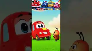 Fire Truck, School Bus & Dump Truck Color Challenge Bunty Car | Nursery Rhymes #shorts #cars