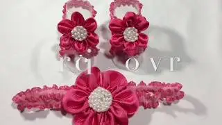 Como hacer moños, pies descalzos para bebe...video #15