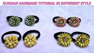 Kundan hair band tutorial in different style 
