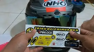 PASANG STIKER BAWAAN VISOR IRIDIUM DI NHK RX9
