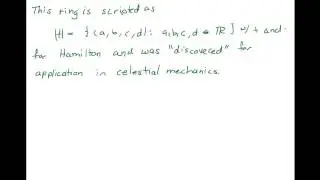 An Example of a Noncommutative Ring