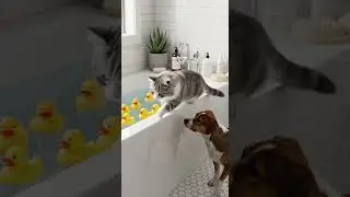 Cat Takes a Dip and Delivers a Beatdown Watch This Epic Splash #viral #CatsOfYouTube #FunnyPets
