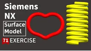 Siemens NX Tutorial for beginners,heart shaped spring surface model exercise -71