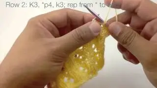 How to Knit the Waterfall Lace Stitch (English Style)