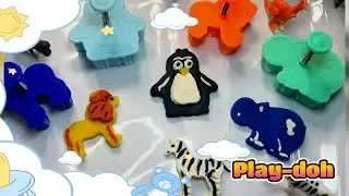 4 Animals Made with Play-Doh 🐧🦁🦓 | Animal Learning for Kids | Play Doh Fun#playdoh #forkids #play