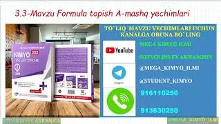 3.3-Mavzu Formula topish A-mashq yechimlari