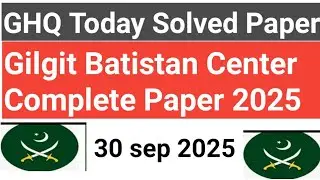 GHQ Written Test Preparation 2025 For Assisttant UDC LDC Stenotypest paper of gilgit center today