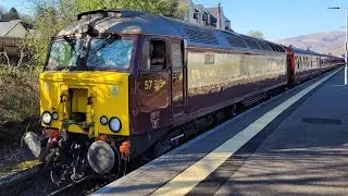 West Coast Railways Diesel Hauled Jacobite With Class 57 Loco (57315) Departing Fort William 10/4/25