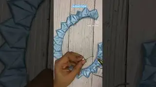 DIY to make blue rose using ribbon #shortsfeed #diy #diyroseflower #trendingvideos #craft