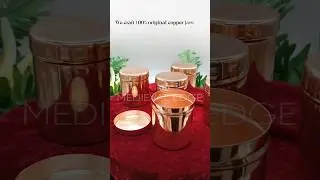 Pure Copper Jar bring Wellness and Style to Your Kitchen, Perfect for Storing Spices, and Essentials