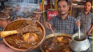 असली खस्सी का ऐसा Mutton Chicken बनाते की लोग Train रुकवा कर आते यहाँ खाने||Unique Mutton Recipe