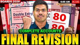 Full Syllabus Revision with all Imp. Questions 🔴LIVE | 80/80 In Class 12 Accounts Board exam 2026.