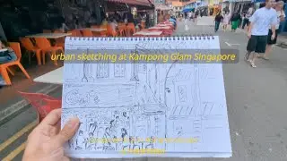 urban sketching at Kampong Glam Singapore!