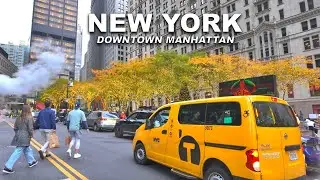 New York City 4K Walking Tour - DOWNTOWN MANHATTAN - One World Trade Center to South Street Seaport