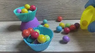 Marble Bead Reverse Magic💚 Wooden Bowl  ASMR #marblerunandmore #colorfulbeads #reversebeads