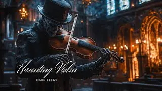 Dark Elegy: Skeleton plays violin in the dark in a Gothic Cathedral 🎻