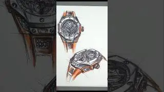 Wristwatch design | watch drawing #watch #design #drawing #shorts