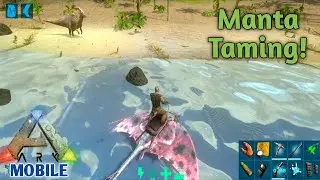 Ark Mobile Manta Taming In A Underwater Cave | How To Get AnglerGel In Ark Mobile | Manta Tame Food
