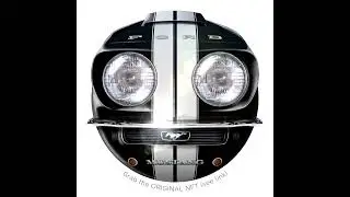 Car Faces - Ford Mustang '66 (#41) Raven Black with Silver Stripes - #shorts