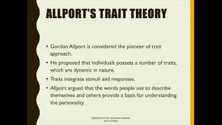 Trait Approaches