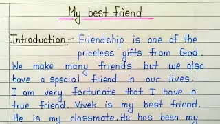 Essay on my best friend with heading in english || My best friend essay with outline