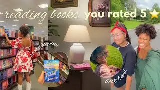 reading books you rated 5 stars!! book shopping + book haul, new releases, house tour