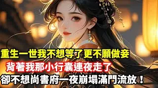 重生一世我不想等了更不願做妾，背著我那小行囊連夜走了，卻不想尚書府一夜崩塌滿門流放！