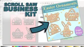 Easter Ornaments  - Custom Ornament Business Kit for the Scroll Saw