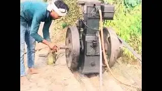 Diesel Engine Water Pump Machine Start 