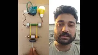 मोटर आर्मेचर चुंबकीय आकर्षण से वाटर पंप और LED Light, TWO generator बिजली उत्पन्न &bull; Dc motor
