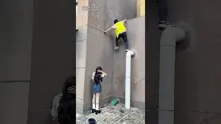 Security Is Coming! Run!#funny #challenge #sports
