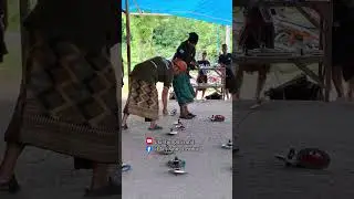Greetings from the traditional game of Lombok iron spinning tops, Indonesia🙏 #shorts #UkiAjongLembit
