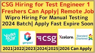 Biggest Drive Genpact, CSG, Yoga Bar, Xcelore Hiring Freshers |2022, 2023 , 2024 , 2025 , 2026 jobs