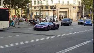 Lamborghini Aventador LP720-4 Roadster 50&deg; Anniversario Crusing Thru Barcelona! Full HD!