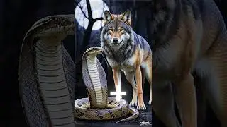 Incredible Animal Fusion: Cobra Meets Wolf - The Ultimate Stealth Predator 🐍🐺 #short #hybrids