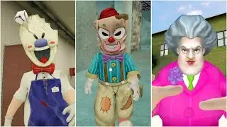 Triple Jumpscares | Rod vs Freaky Clown vs Miss T