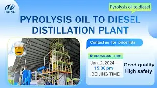 Waste oil/Pyrolysis oil to diesel distillation machine introduction live