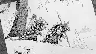 Questing Armadillos - Narrated Inking Process
