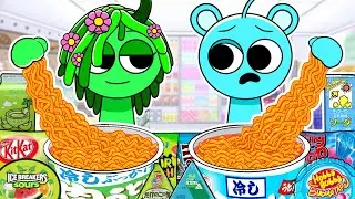 Incredibox Sprunki - Vineria vs Sky Horror Versions Convenience Store Food Mukbang Animation ASMR