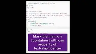 How to place elements inside a div at center. #html #css#shorts